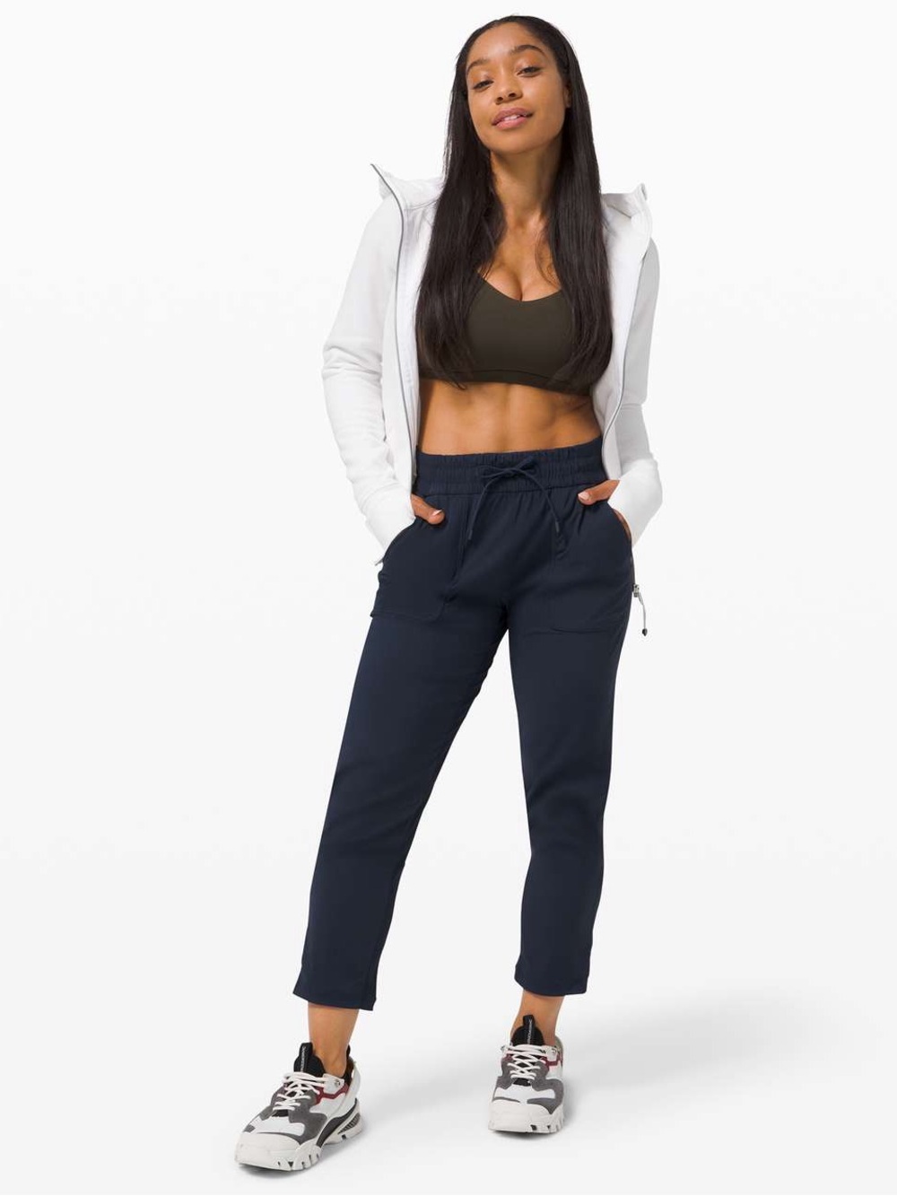 lululemon Beyond the Studio High Rise Crop (NWT) Night Sea (Navy), Size 6